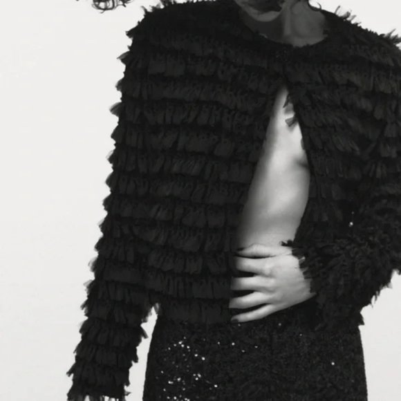 ZARA STRUCTURED CROP JACKET - Picture 6 of 7